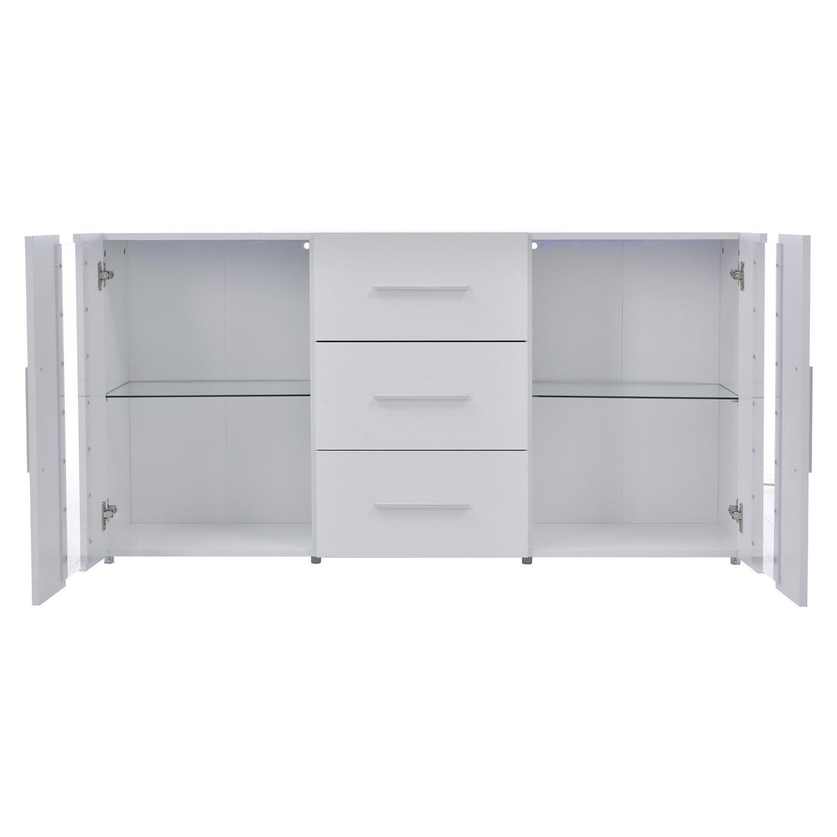 SIDEBOARD Weiß 140/35/70 cm - Weiß, Holzwerkstoff (140/70/35cm) - PANGIVO