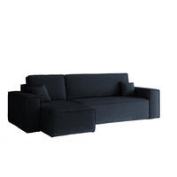ECKSOFA, Best L-Form, Stoff Neve, Dunkelblau, Links - Dunkelblau, Holz (142/244cm) - Kaiser Möbel