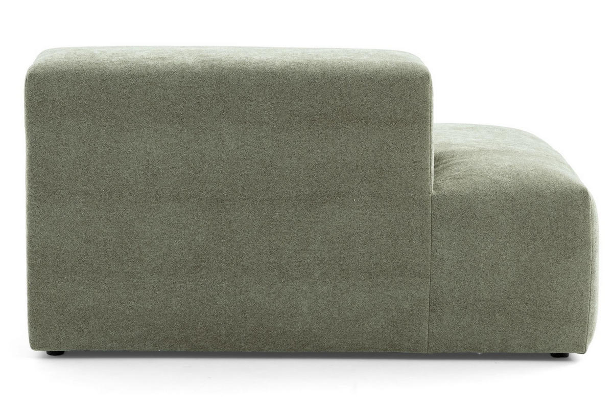 3-SITZER modulares Sofa HEAVEN SET 1 Links, Breite 255 cm Webstoff Grün - Schwarz/Grün, Holz/Kunststoff (255/71/102cm) - Muffo