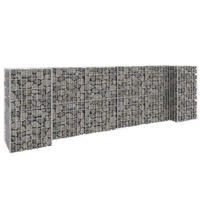 H-FÖRMIGER Gabionen-Pflanzkorb Stahldraht 260x40x80 cm - Silberfarben, Metall (260/80/40cm)
