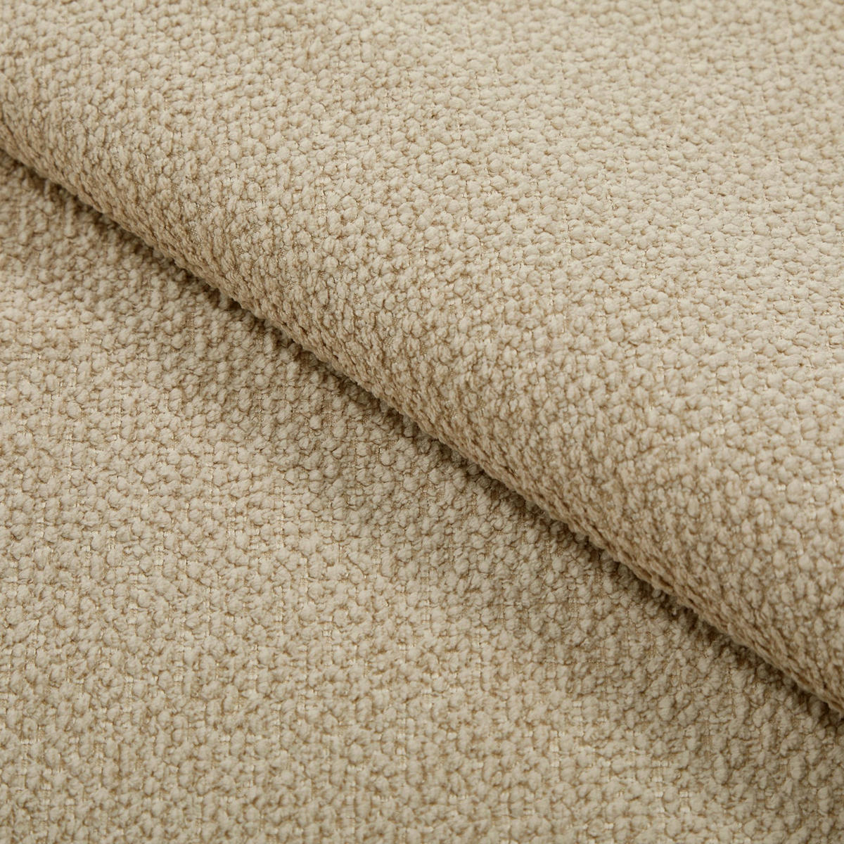 DREHSESSEL RETRO Bouclé-Velours Beige 71cm - Beige, Textil (71/80/76cm) - Premium Interiors