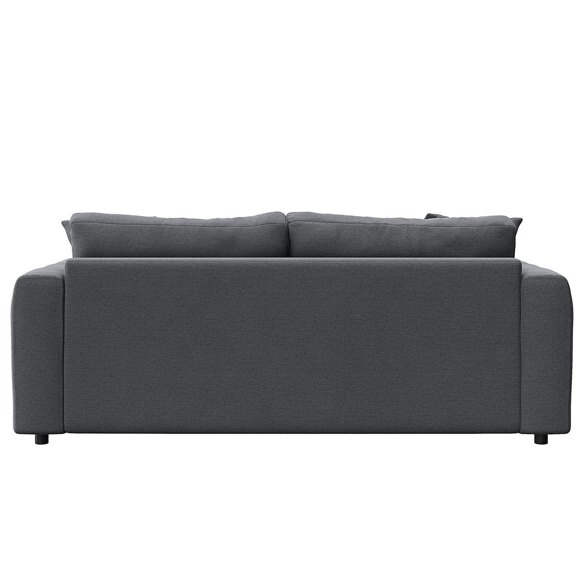2,5-SITZER SOFA - Schwarz/Grau, Holz/Kunststoff (182/79/106cm) - home24