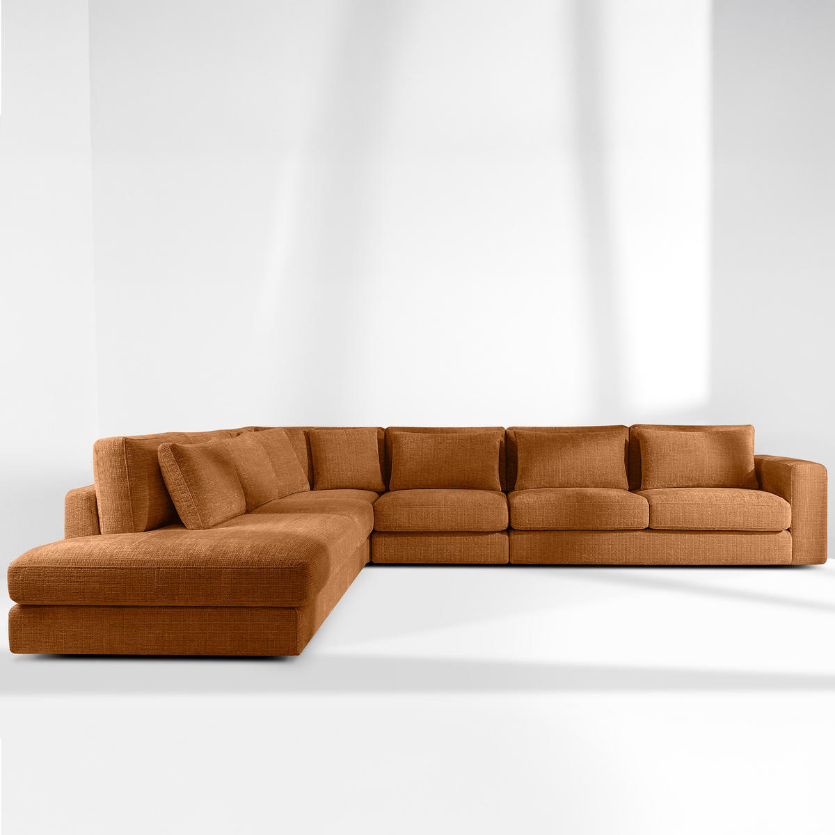 ECKSOFA XL links VERUS - Rot, Holz/Holzwerkstoff (377/328cm) - KONSIMO®