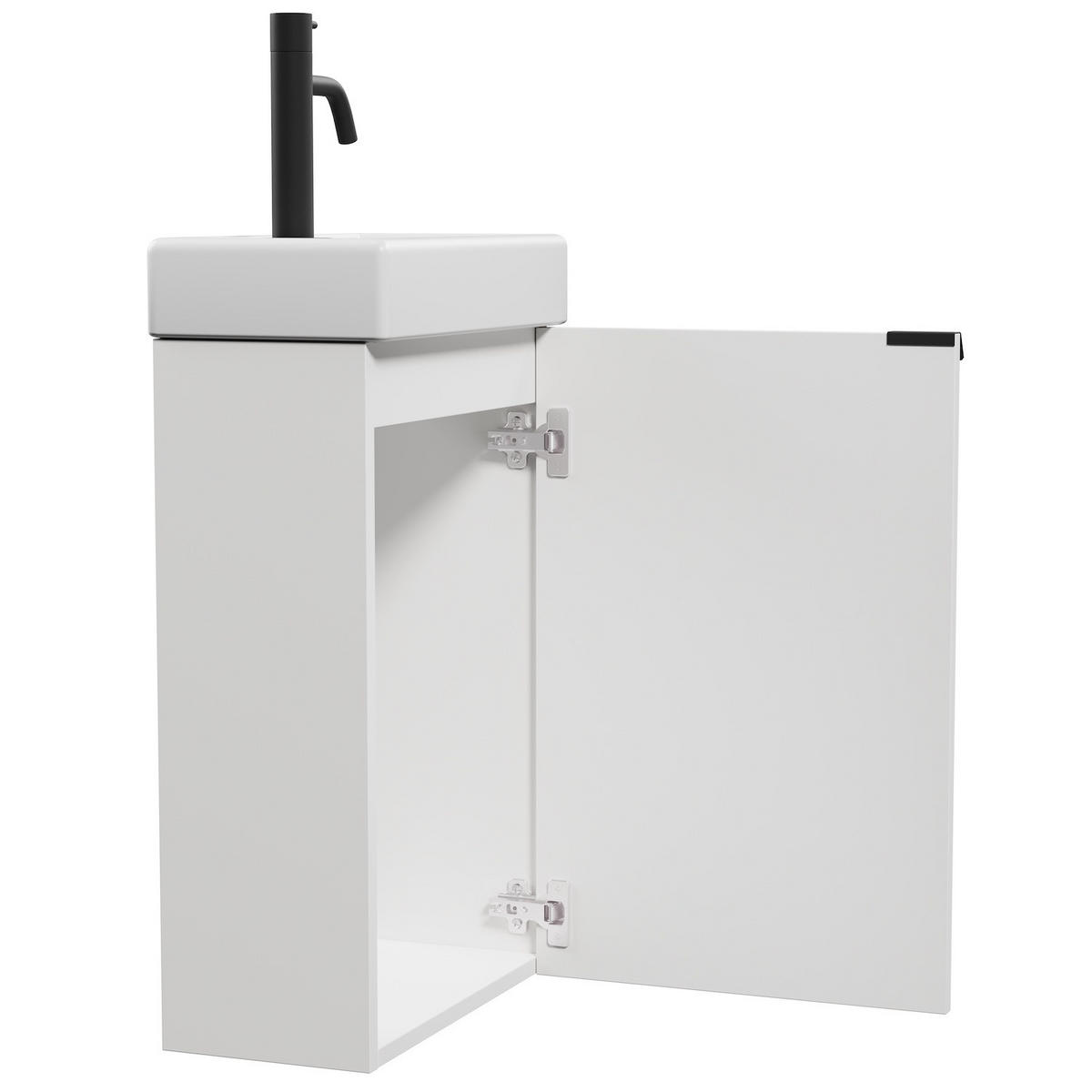 GÄSTE-WC-MÖBELSET Bosco 2 Teile Weiß Matt - 40 x 22 x 68 cm - Weiß, Holz (40/68/22cm) - Badplaats