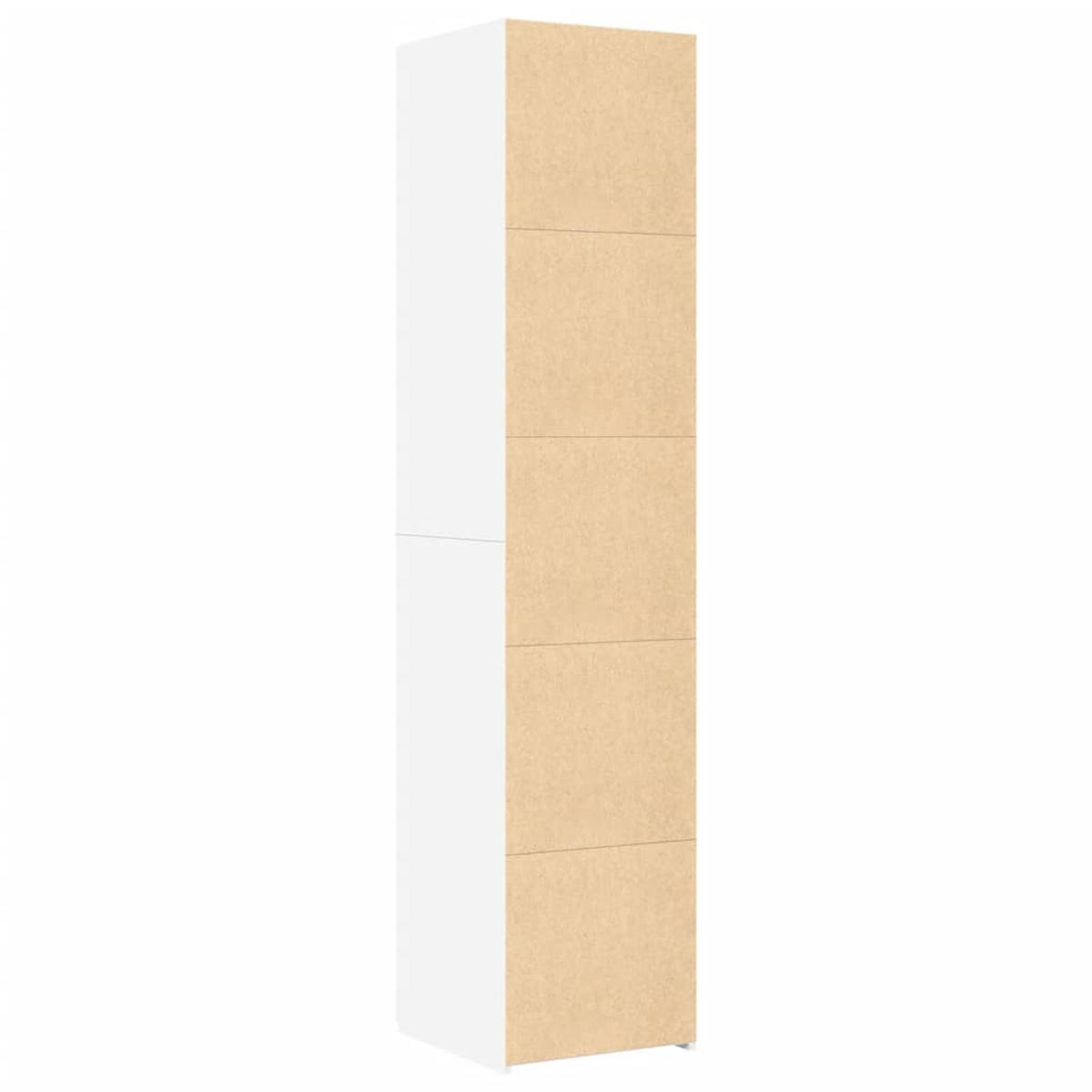 DREHTÜRENSCHRANK mit 6 Ablagen 40/42,5/185 cm aus Holzwerkstoff Weiß - Weiß, Holz (42.5/185/40cm) - vidaXL