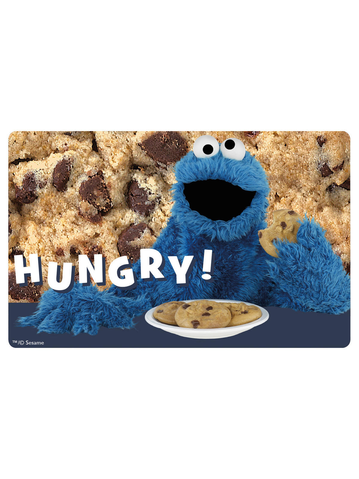 BROTDOSE Sesamstraße Krümelmonster Hungry Blau 17,5 x 12,8 x 6,9 cm - Blau, Kunststoff (17.5/6.9/12.8cm) - United Labels