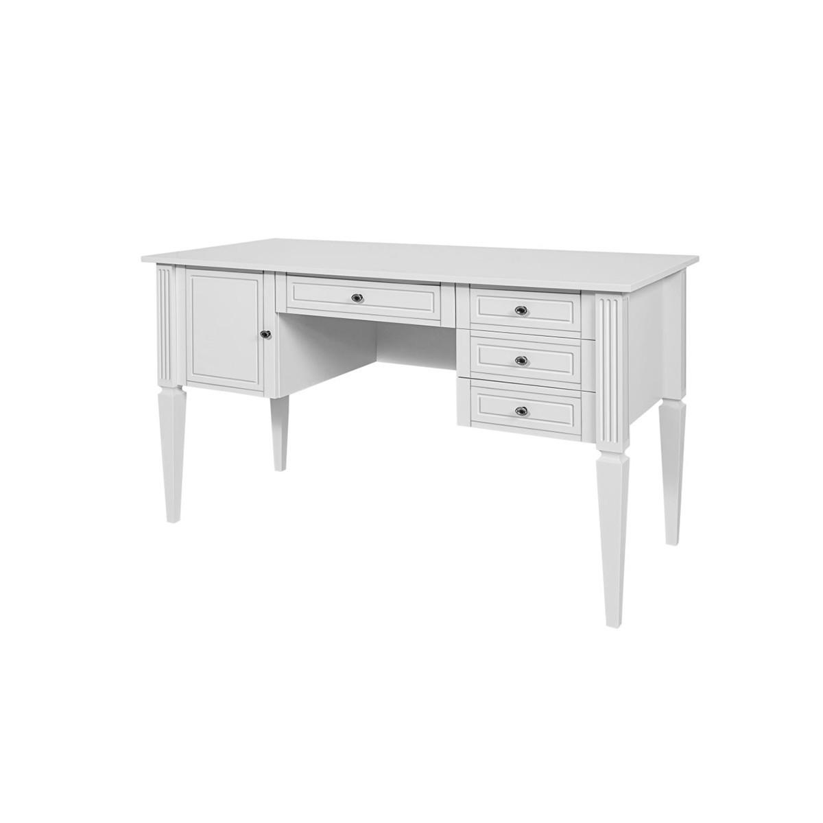 PSACÍ STŮL Ines Bílá - bílá, kompozitní dřevo (60/132/78cm) - Petits-meubles