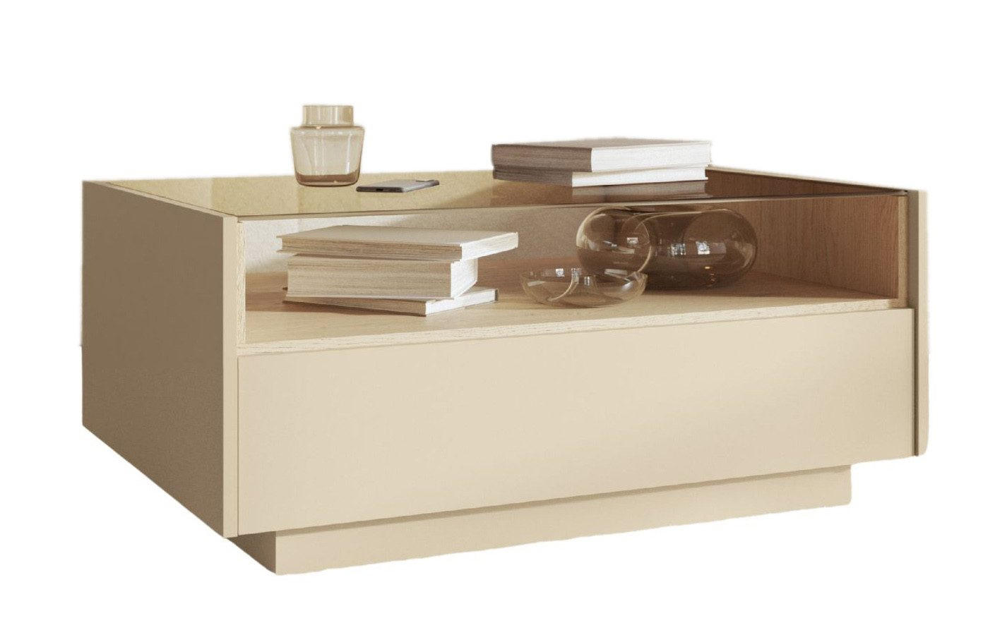 COUCHTISCH 96x67x43 TULUM - Beige, Holzwerkstoff (67/96/67cm) - Compleo24
