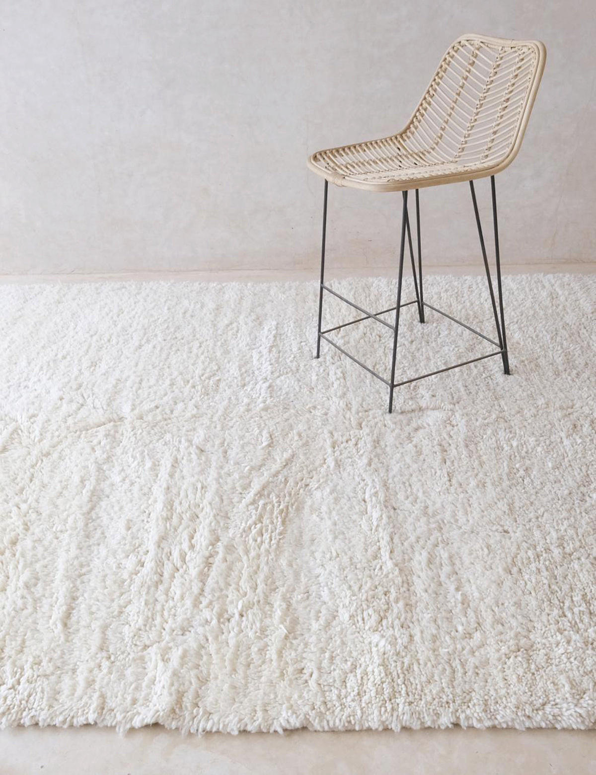BERBERTEPPICH schlicht für modernes Interieur 250x 300 cm - Weiß, Naturmaterialien (250/300cm) - AFK Living