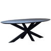 ESSTISCH oval aus Mangoholz 200cm, schwarz - Schwarz, Holz (200/100/78cm) - Giga Meubel
