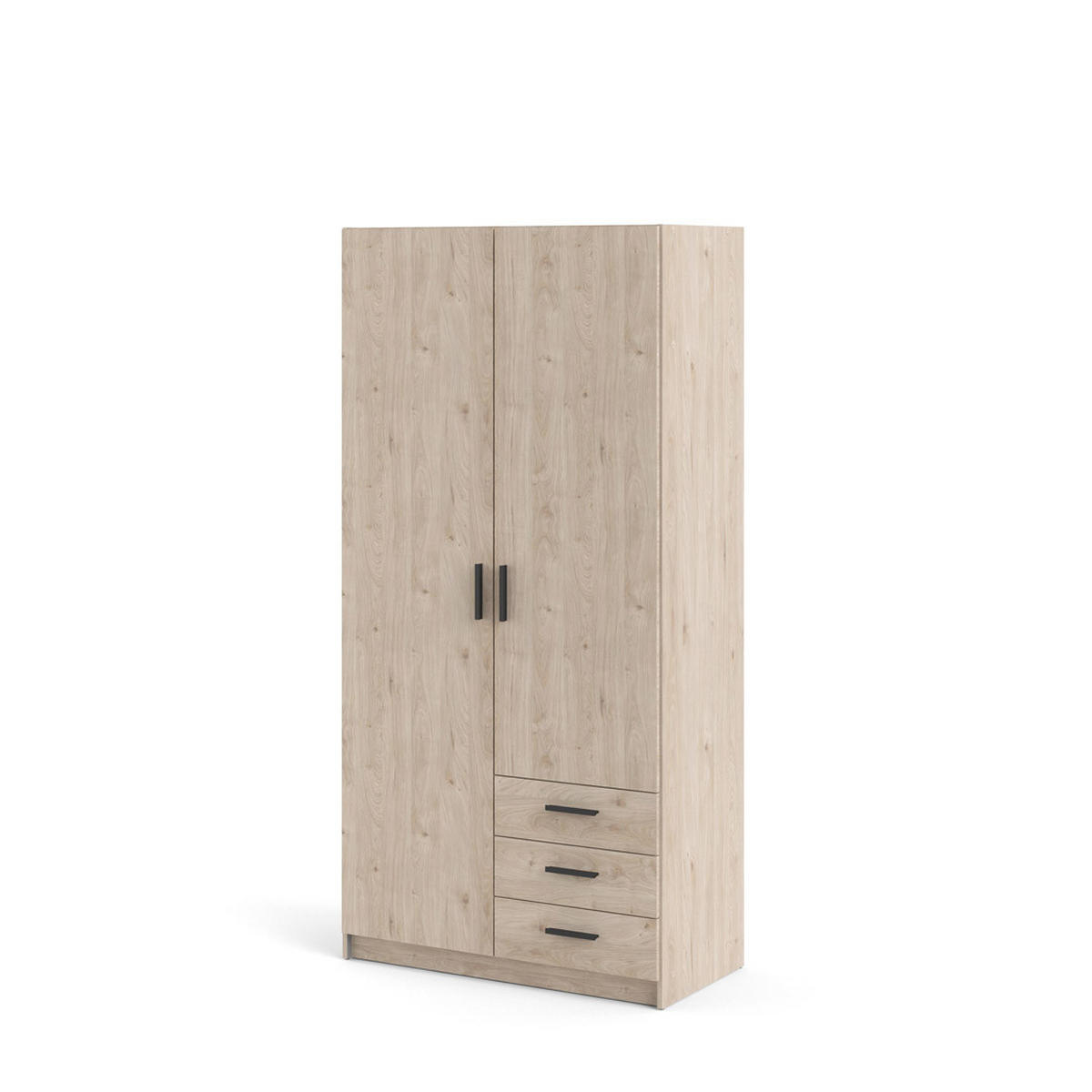 KLEIDERSCHRANK Hickory-Dekor - Braun, Holzwerkstoff (99/201/50cm) - ebuy24