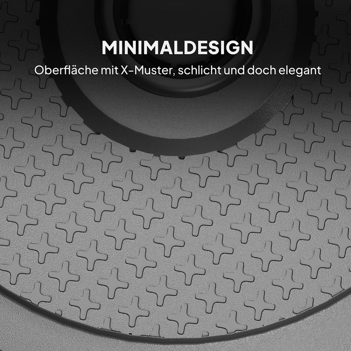 SONNENSCHIRMSTÄNDER HDPE Metall Schwarz - Schwarz, Kunststoff (48/48cm) - Outsunny