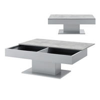 KONFERENČNÍ STOLEK Lünen 110/60/40 cm - šedá, kompozitní dřevo (60/110/40cm) - [en.casa]
