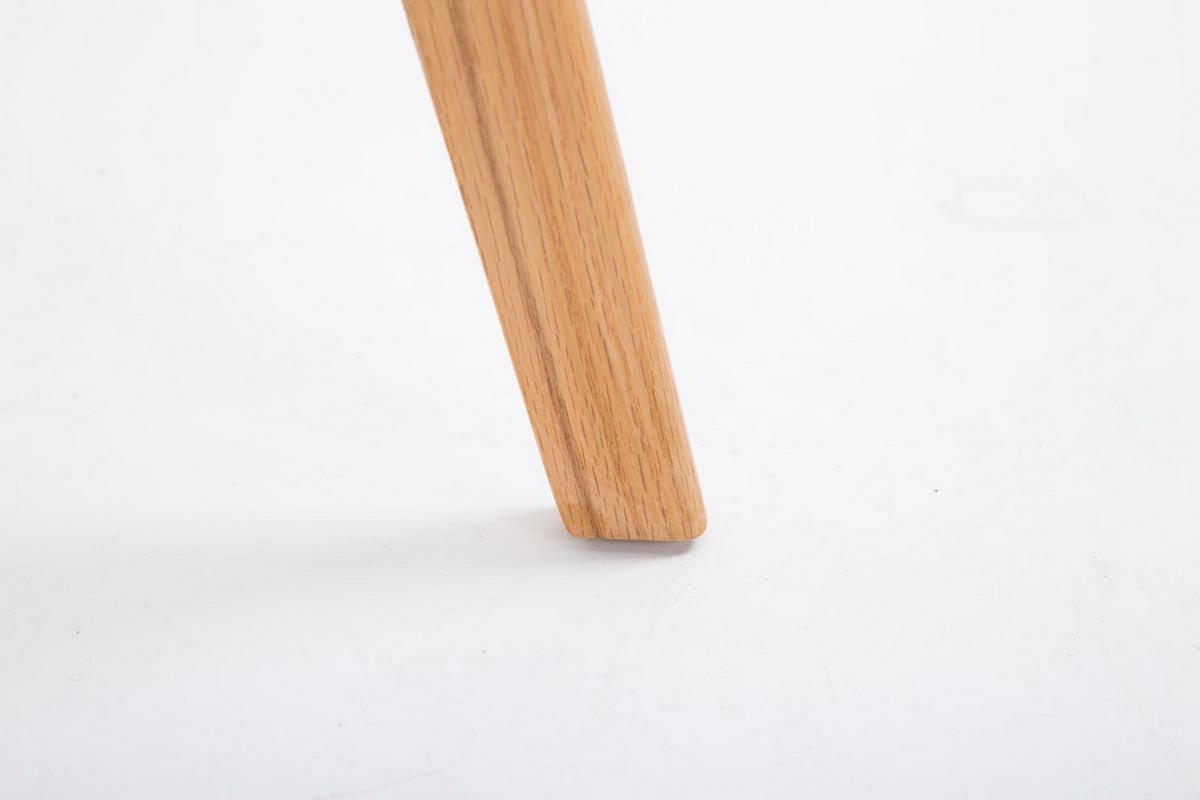 BARHOCKER Medoc, Gestell Natura, Kunstleder Weiß - Weiß/Naturfarben, Holz/Kunststoff (48/100/56cm) - TPFLiving