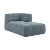 SOFAELEMENT Rechts Bouclé Stoff Blau - Blaugrau/Schwarz, Holzwerkstoff/Kunststoff (101/77/175cm) - Makamii