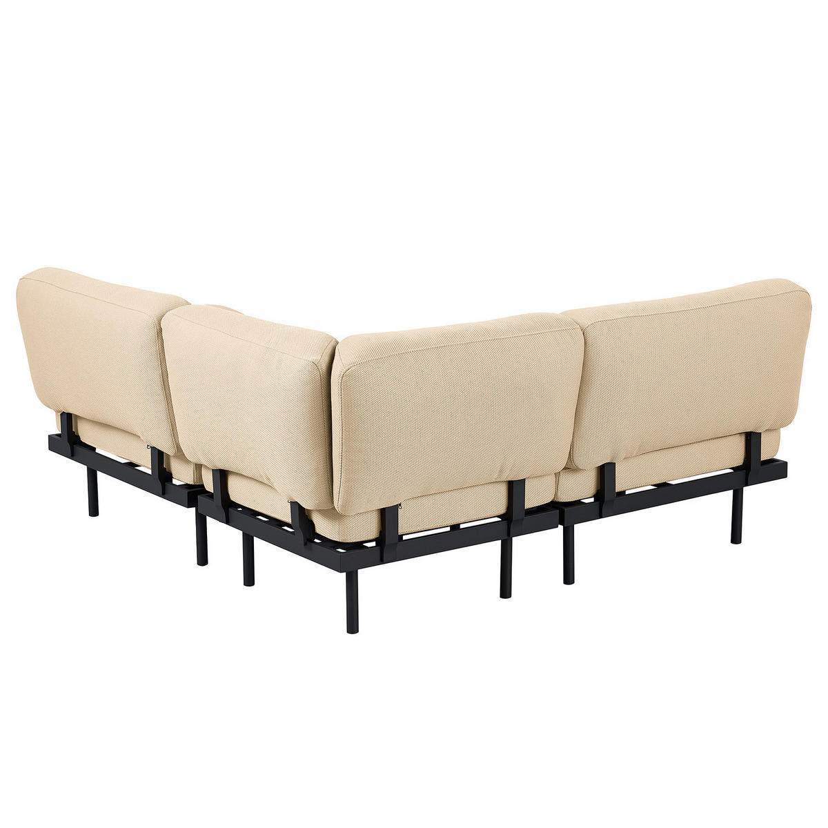 OUTDOOR-ECKSOFA - Beige, Textil/Metall (186/80/186cm) - home24