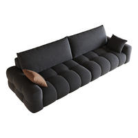 2-SITZER-SOFA DE-34889 260 cm tiefer Sitz Grau - Dunkelgrau, Textil (105/86/260cm) - ComfortXL