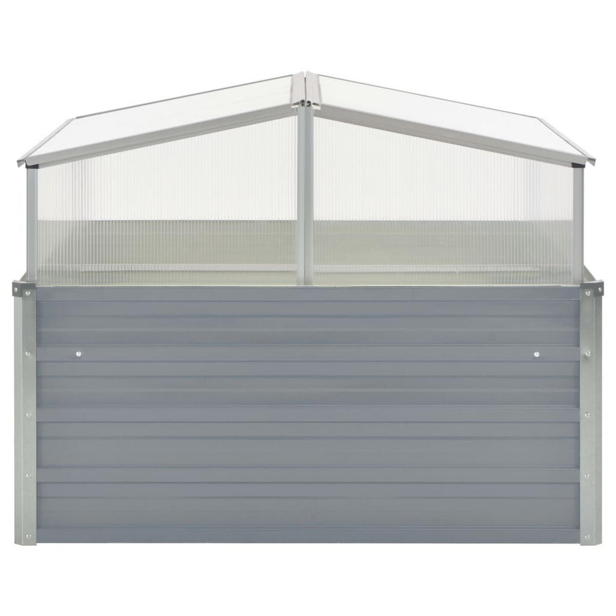 GEWÄCHSHAUS Grau Verzinkter Stahl 100x100x85 cm - Grau, Metall (100/85/100cm)