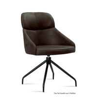ESSZIMMERSTUHL drehbar (6er-Set) Dorian 52x82x63 Schwarz/Espresso - Dunkelbraun/Schwarz, Kunststoff (63/82/52cm) - 58aufmkessel