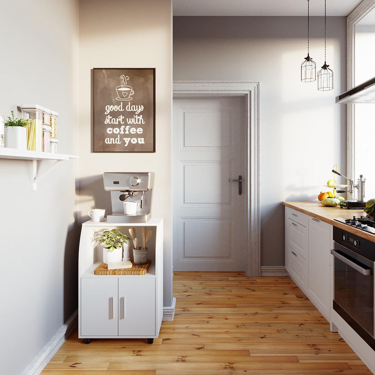 PŘESOUVÁNÍ SKŘÍŇ Elio Bílá - bílá, kompozitní dřevo (55/83.8/38.4cm) - Vicco