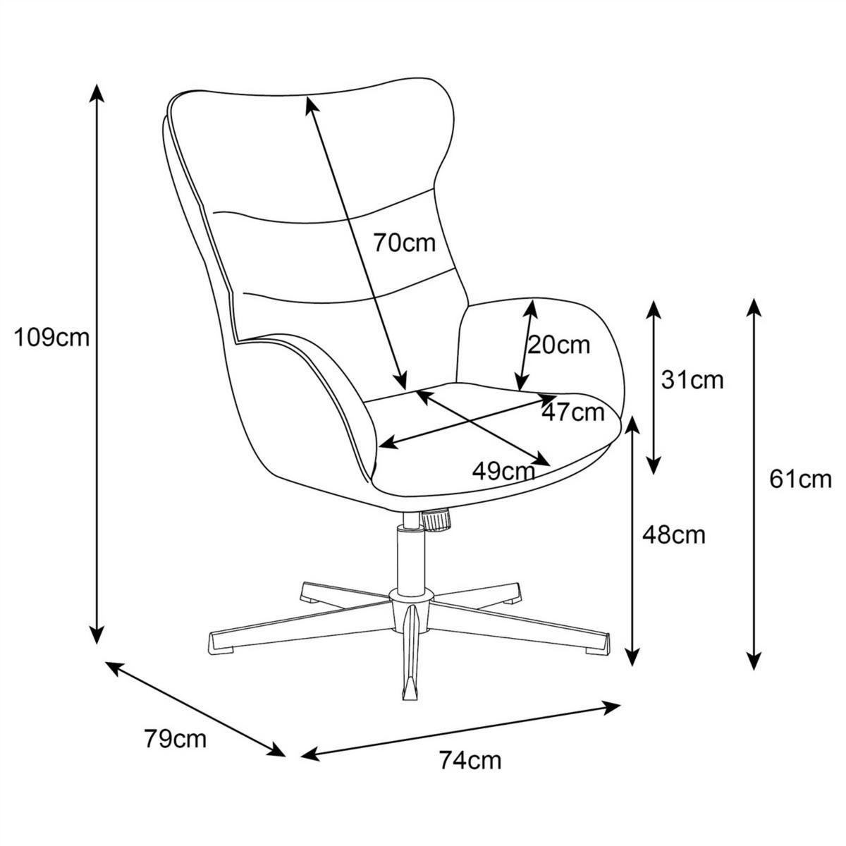 RELAXSESSEL Lucito braun inkl. Fußhocker - Schwarz/Braun, Textil/Metall (83/109/76cm) - Mr. Deko