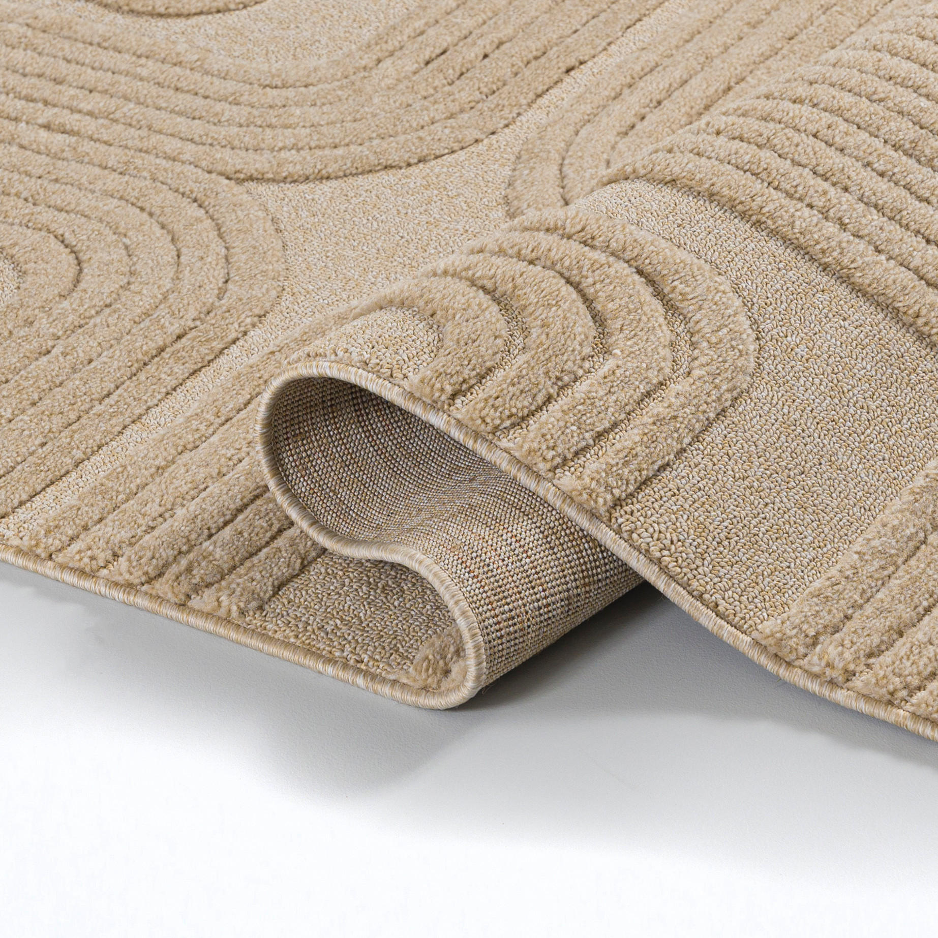 TEPPICH Beige Geometrisch, Moderne 80 x 150 cm - Beige, Textil (80/150cm) - Mazovia