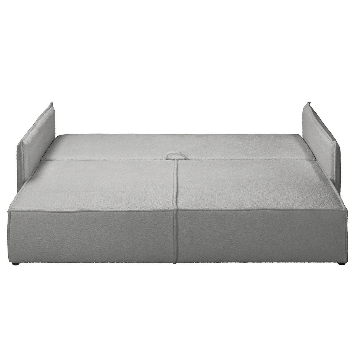 SCHLAFSOFA - Schwarz/Grau, Kunststoff/Textil (221/70/105cm) - home24