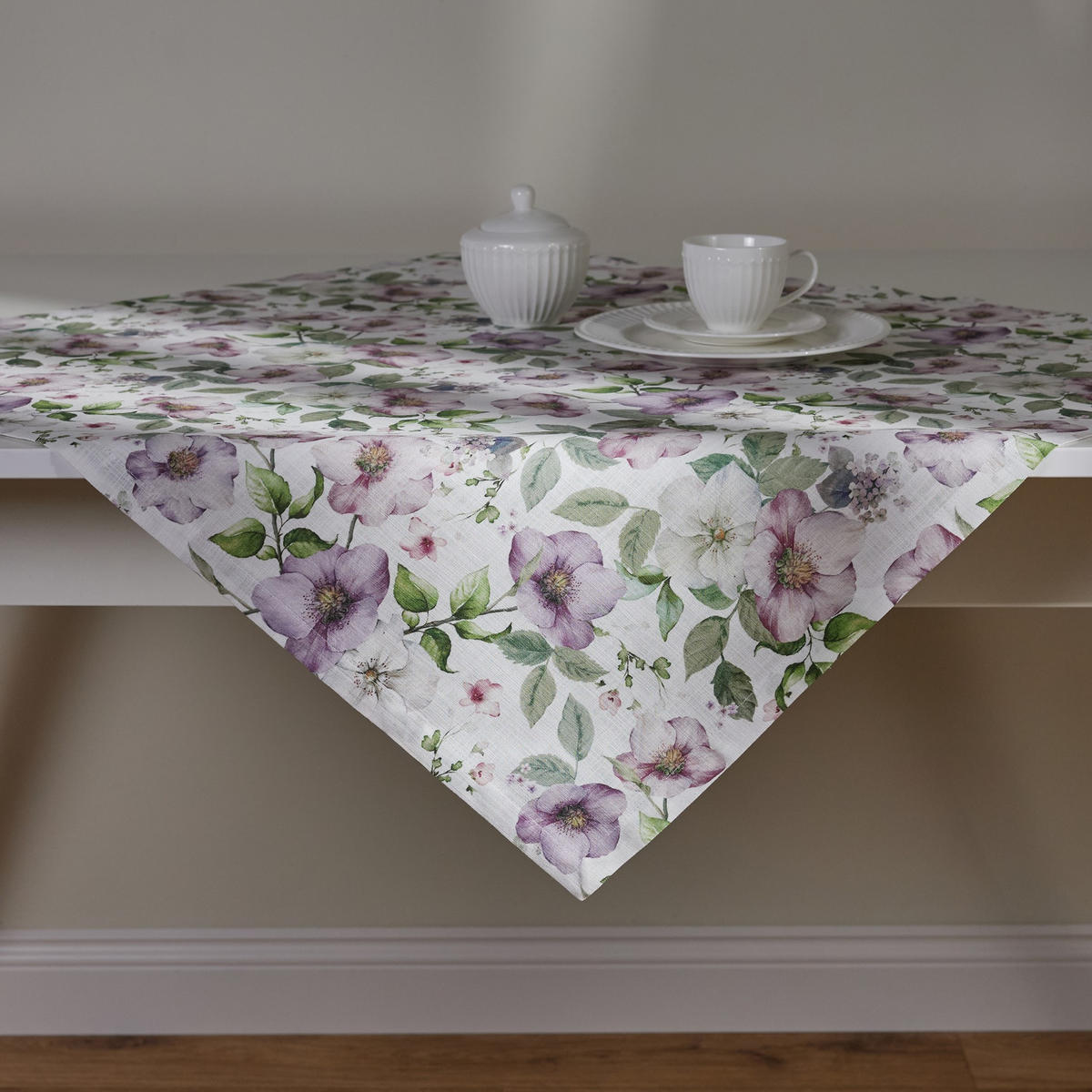 TISCHDECKE Adeline - Violett, Textil (80/80/1cm) - home&you