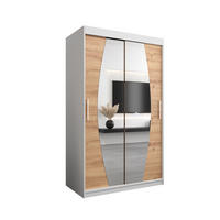 SCHWEBETÜRENSCHRANK 200/120/62 2-türig - Silberfarben/Eiche Artisan, Holz/Kunststoff (120/200/62cm) - Abiks Möbel