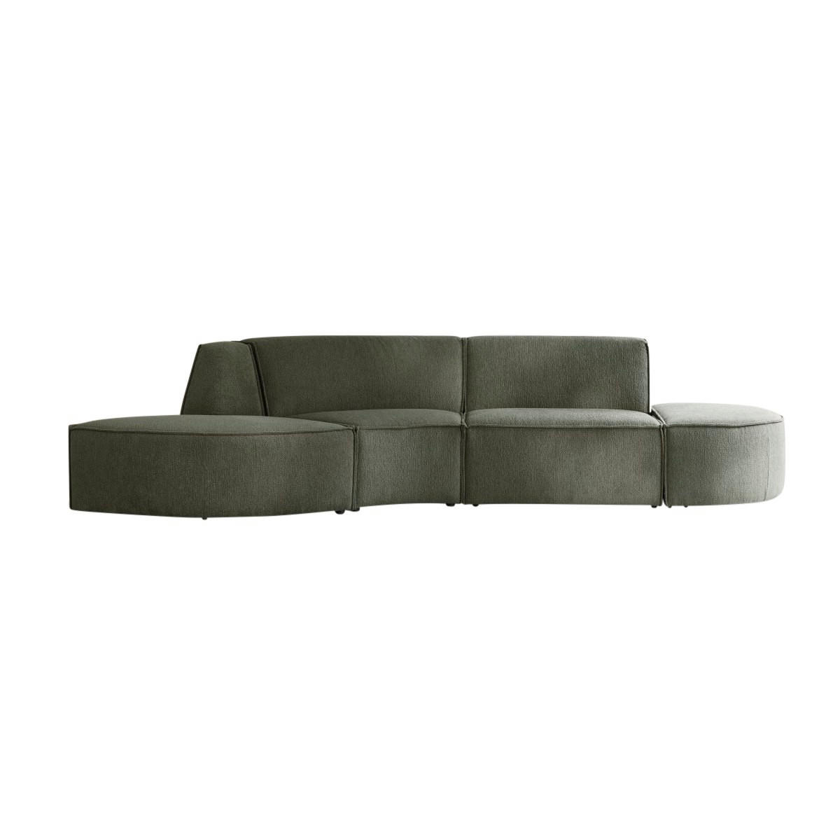 SOFA Dario Grün aus Stoff - Grün, Textil (365/75/115cm) - Tikamoon