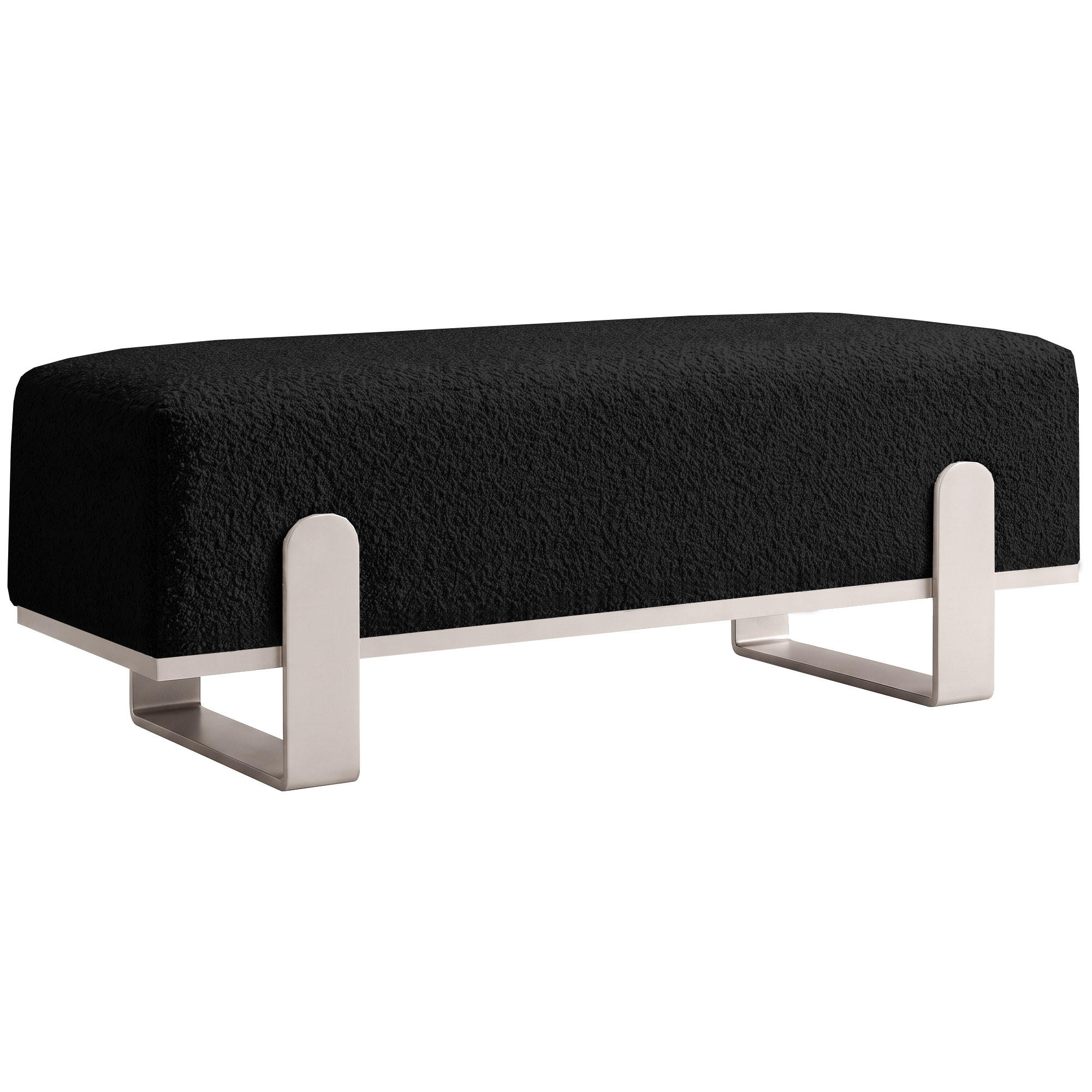 Beautysofa Sitzbank Schwarz, Kaschmir 100x47x35 cm