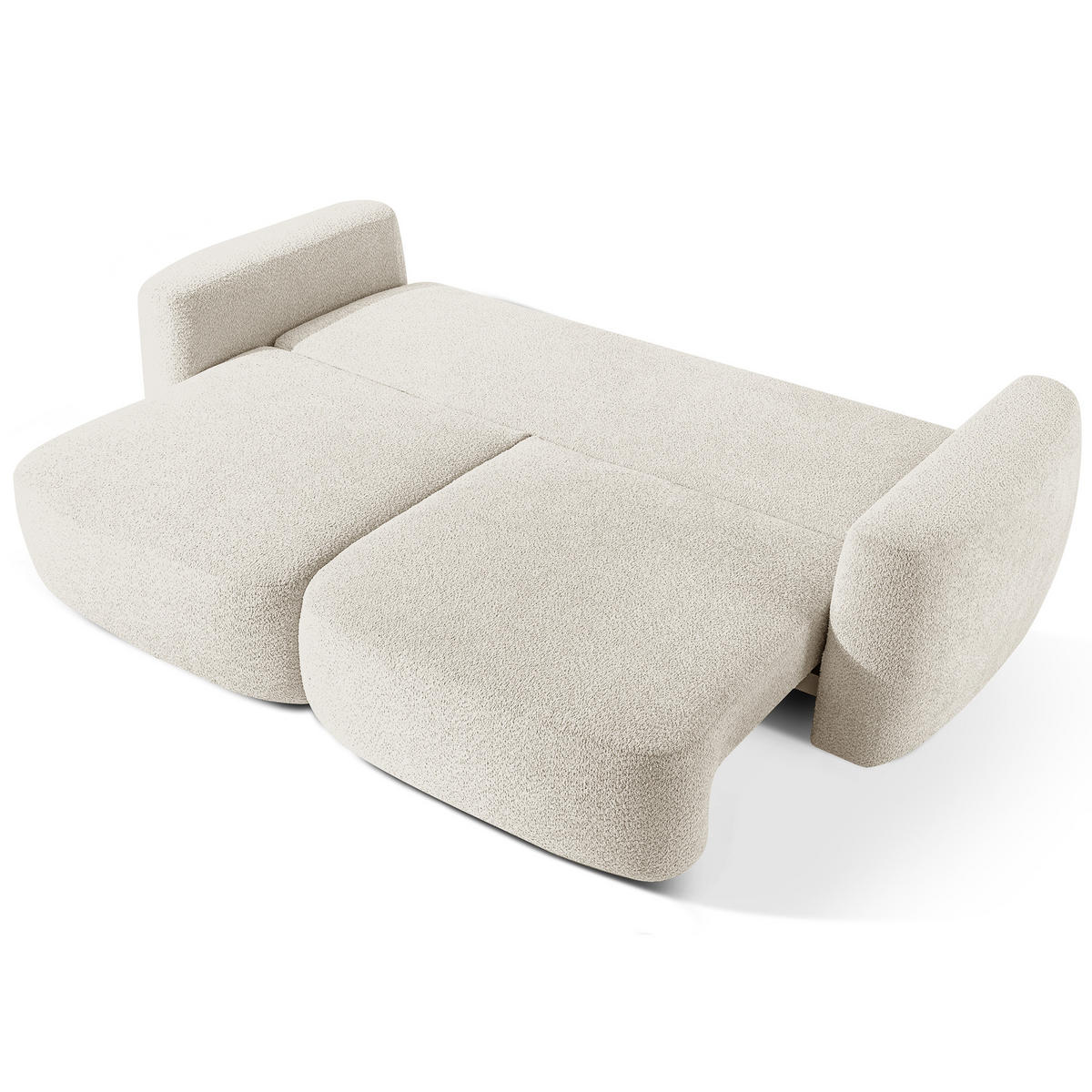 SOFA 3 ELOSA - Weiß, Holz/Textil (245/85/115cm) - KONSIMO®