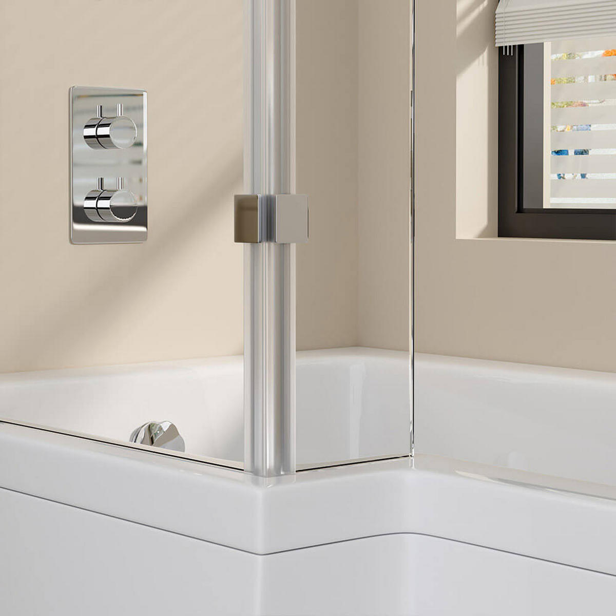 DUSCHBADEWANNE ELARA - 170 x 85 cm Rechts - Weiß, Keramik (170/53/85cm) - Home Deluxe