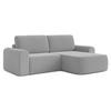 ECKSOFA L Form Otterton Hellgrau 250/180/95 cm Rechts mit Schlaffunktion - Hellgrau/Schwarz, Kunststoff/Textil (250/180cm) - AX Living