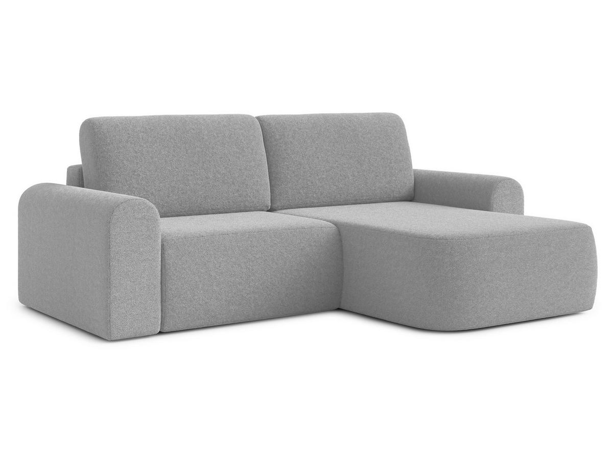 ECKSOFA L Form Otterton Hellgrau 250/180/95 cm Rechts mit Schlaffunktion - Hellgrau/Schwarz, Kunststoff/Textil (250/180cm) - AX Living