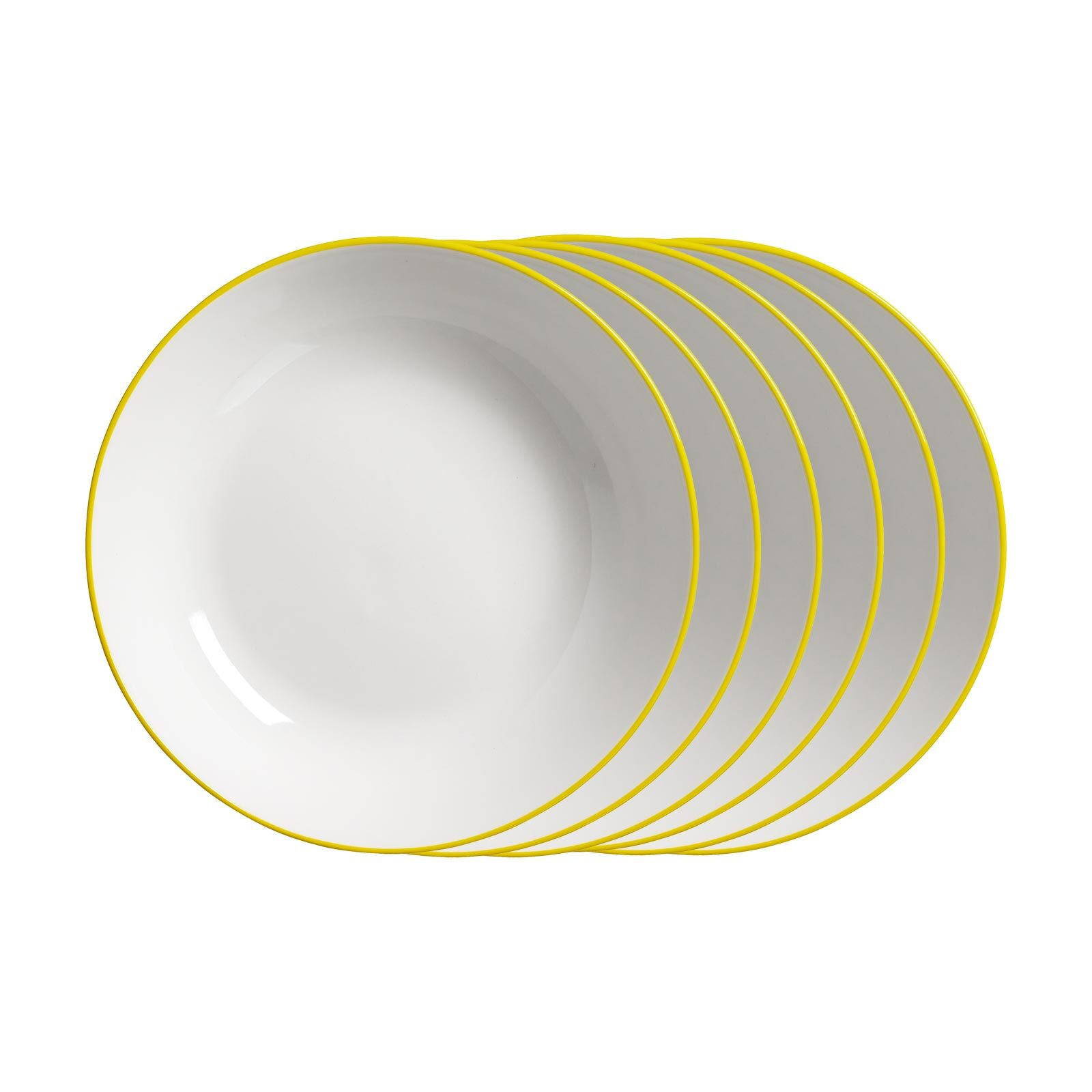 SUPPENTELLER Adela gelb ø 20 cm 6er Set - Gelb, Keramik (20cm) - Ritzenhoff Breker
