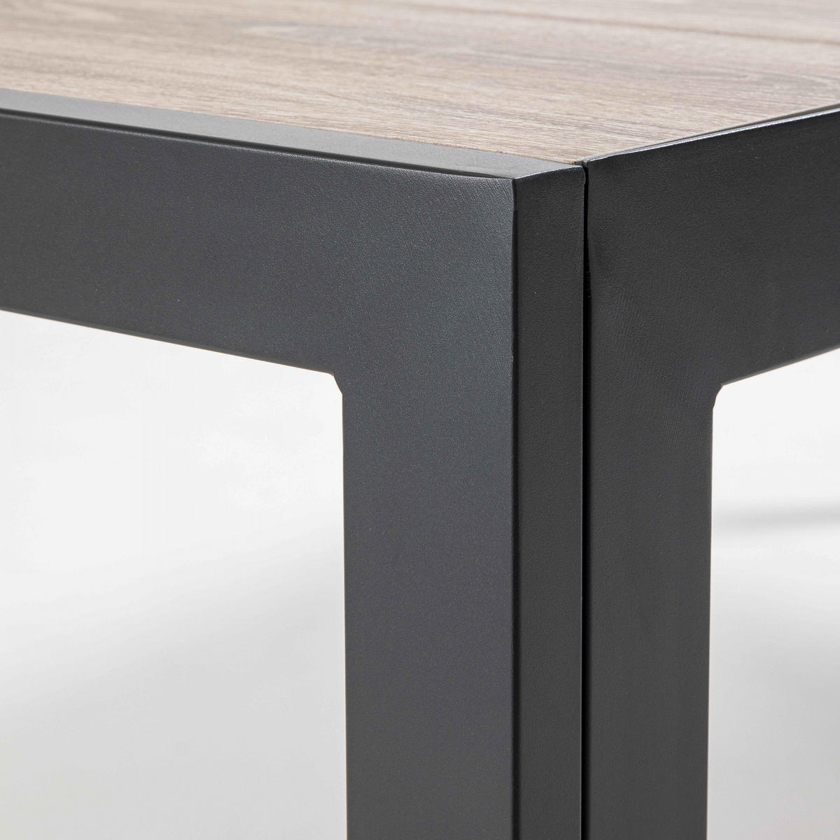 GARTENTISCH ., Braun/Grau - Braun/Grau, Metall (146/100/75cm) - Oviala