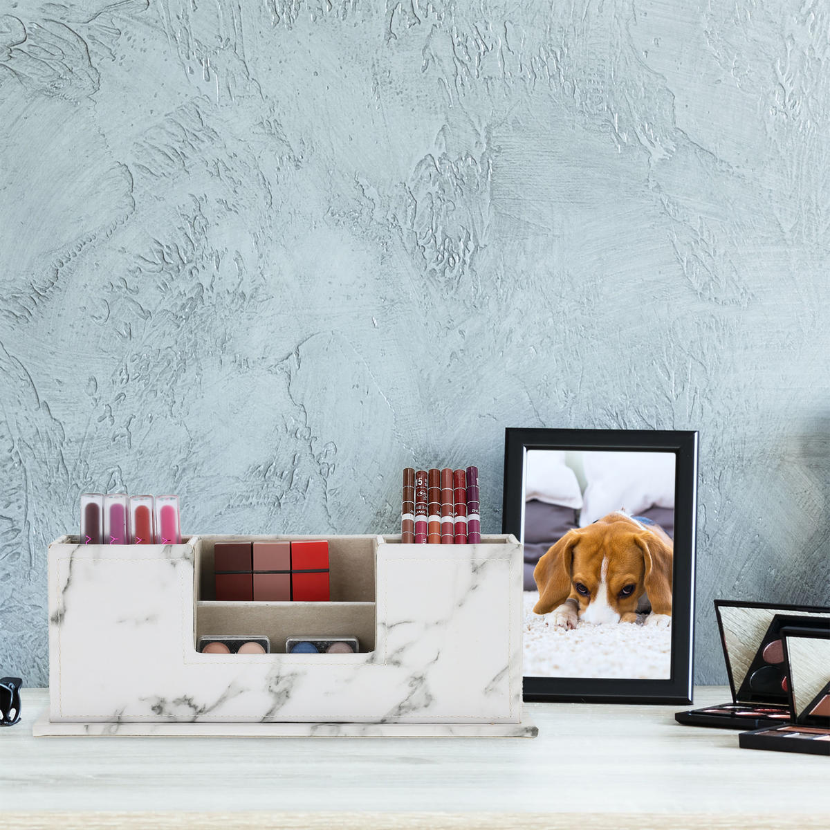 SCHREIBTISCHORGANIZER - Multicolor, Holzwerkstoff/Kunststoff (11/29.5/11cm) - Relaxdays