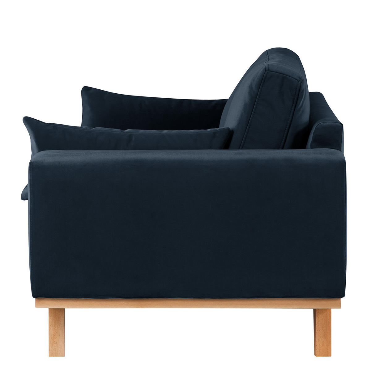 2-SITZER SOFA - Buchefarben/Dunkelblau, Textil (197/81/88cm) - home24