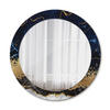 SPIEGEL Ø70 cm Rund mit Aufdruck - Goldfarben/Dunkelblau, Glas (70/70/0.4cm) - TULUP