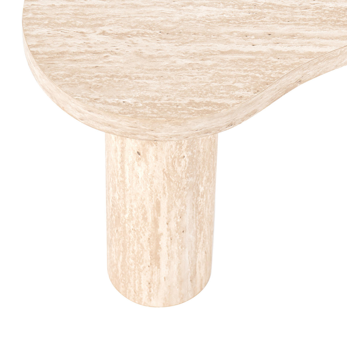 COUCHTISCH 52/90 cm Travertinoptik Travertinoptik Noma - Beige, Holzwerkstoff (52/90/35cm) - Beliani