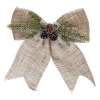 SCHLEIFE Jute Zweig Zapfen 33/38 cm - Beige, Naturmaterialien (38/6.5/33cm) - Atmosphera Createur d´interieur