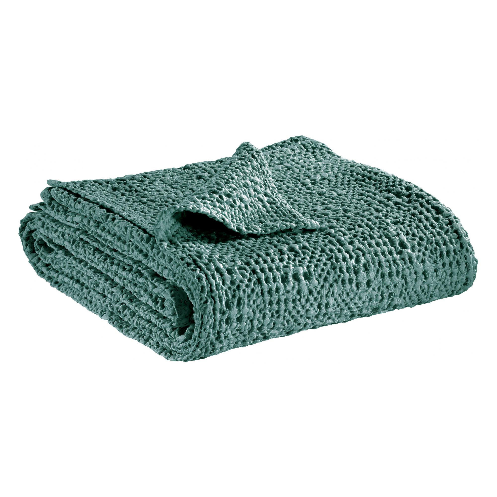BETTÜBERWURF Tana graugrün 260 x 260 cm - Grün, Textil (260/260cm) - Vivaraise