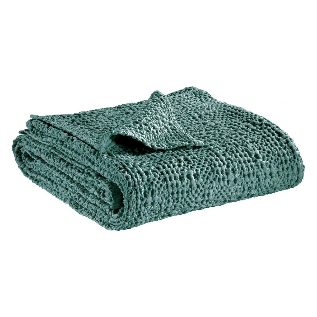 BETTÜBERWURF Tana graugrün 260 x 260 cm - Grün, Textil (260/260cm) - Vivaraise