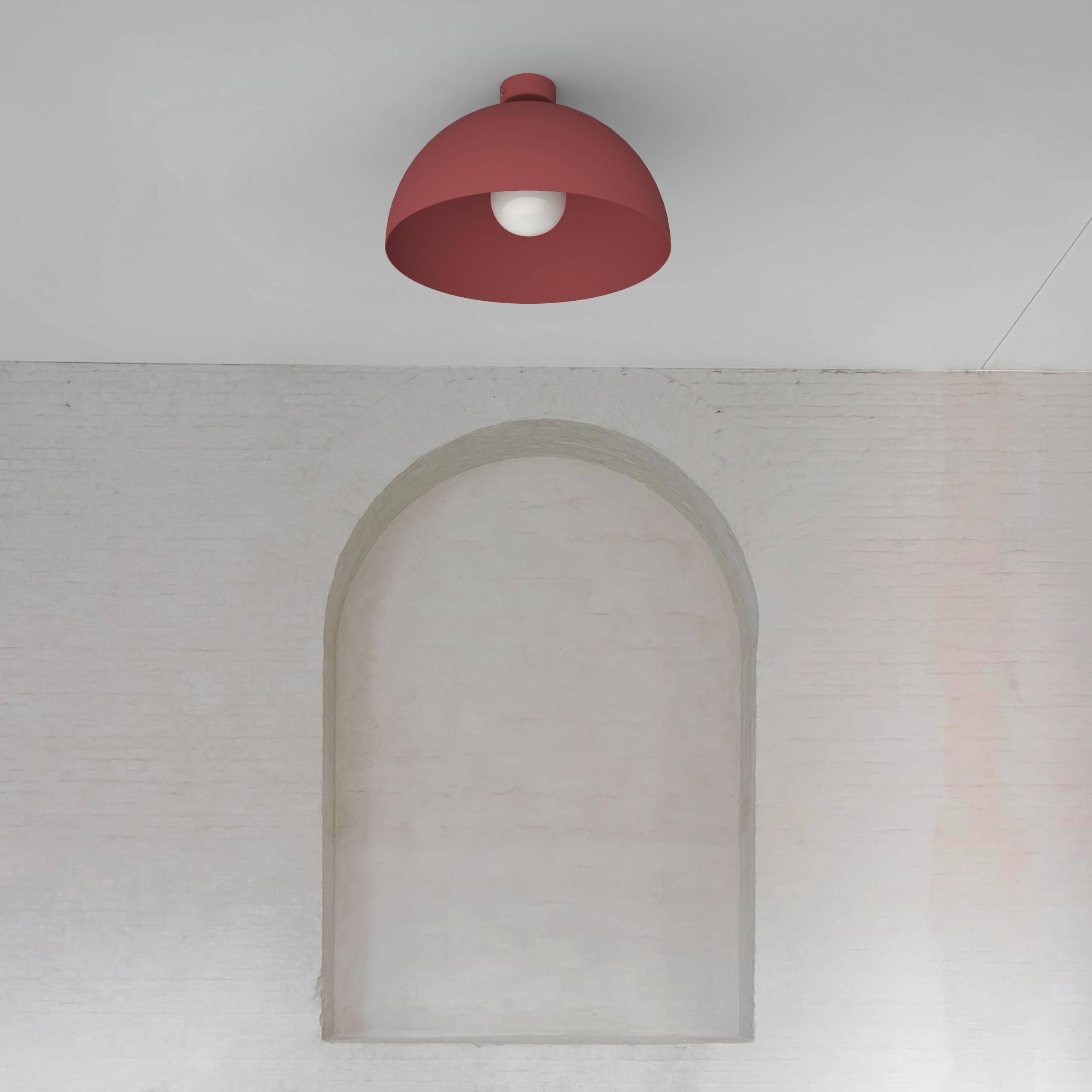 DECKENLEUCHTE - Rot, Metall (40/40/20cm) - Lumicom