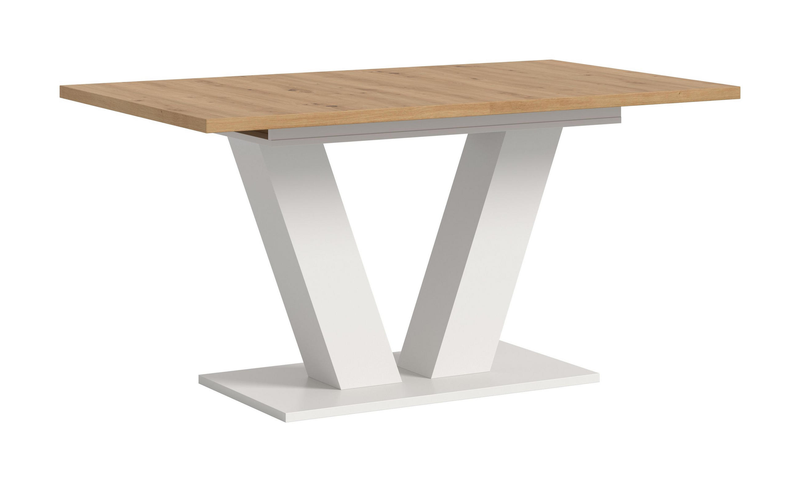 ESSTISCH MOTION (B/H/T: ca. 150/76/90 cm) in Weiß/Artisan Oak Nachbildung - Weiß, Holzwerkstoff (90/150/76cm)