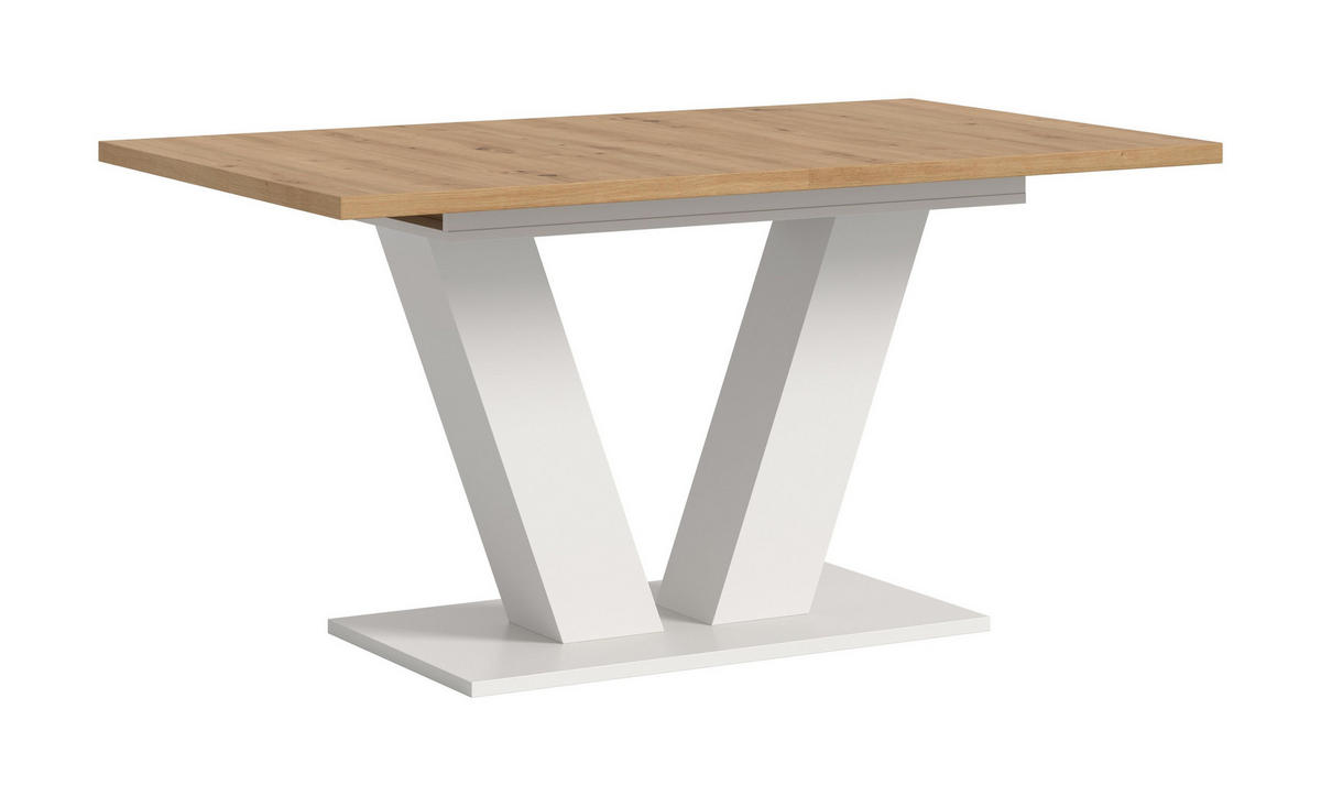 ESSTISCH MOTION (B/H/T: ca. 150/76/90 cm) in Weiß/Artisan Oak Nachbildung - Weiß, Holzwerkstoff (90/150/76cm)