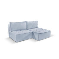ECKSOFA Bohoo Mini Modernes Mit Schlaffunktion Hellgrau Rechts - Hellgrau, Holz (200/140cm) - Kaiser Möbel