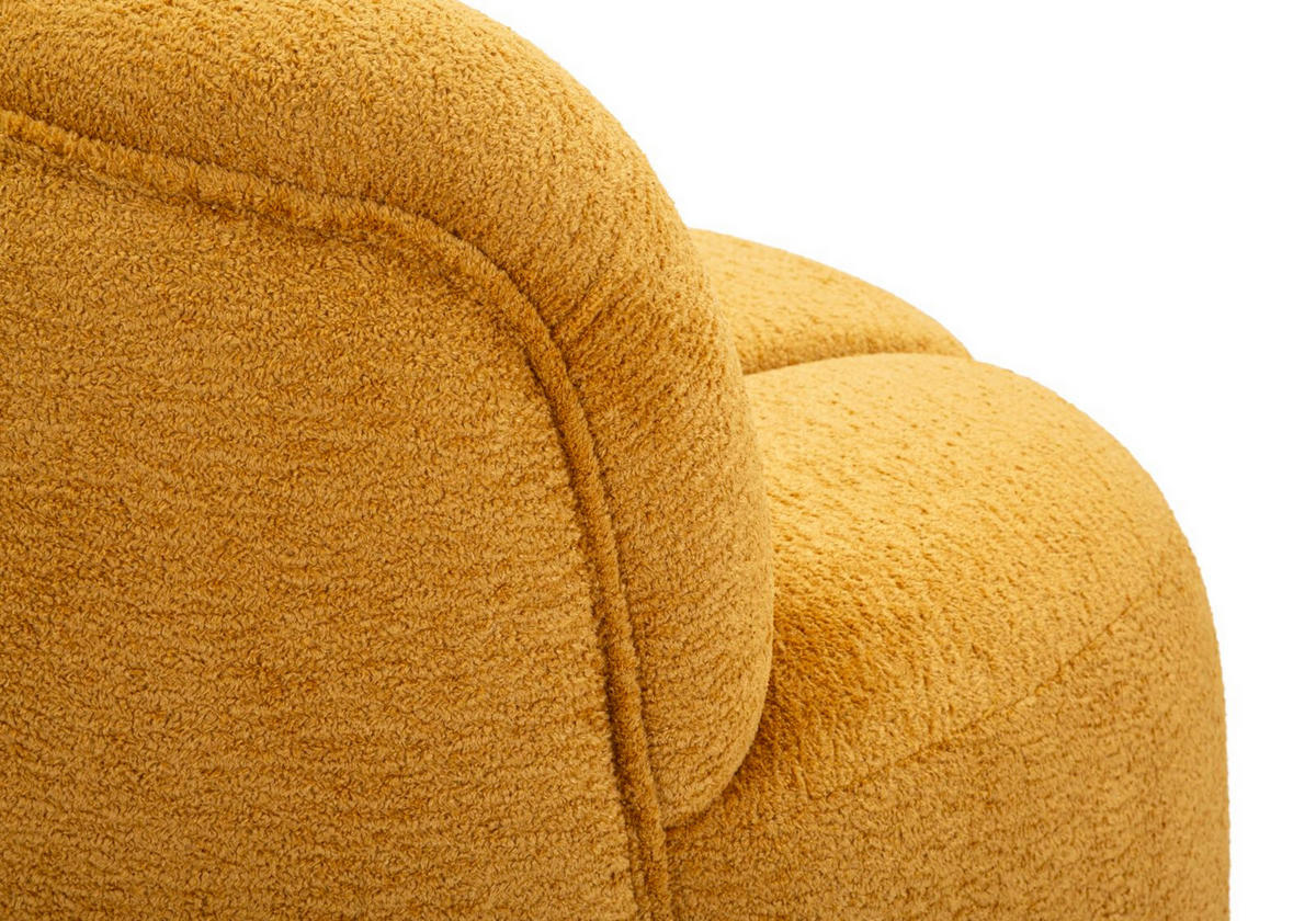 3-SITZER Sofa gepolstert Ball - Gelb - Gelb, Holzwerkstoff/Kunststoff (145/69/80cm) - Pasmara