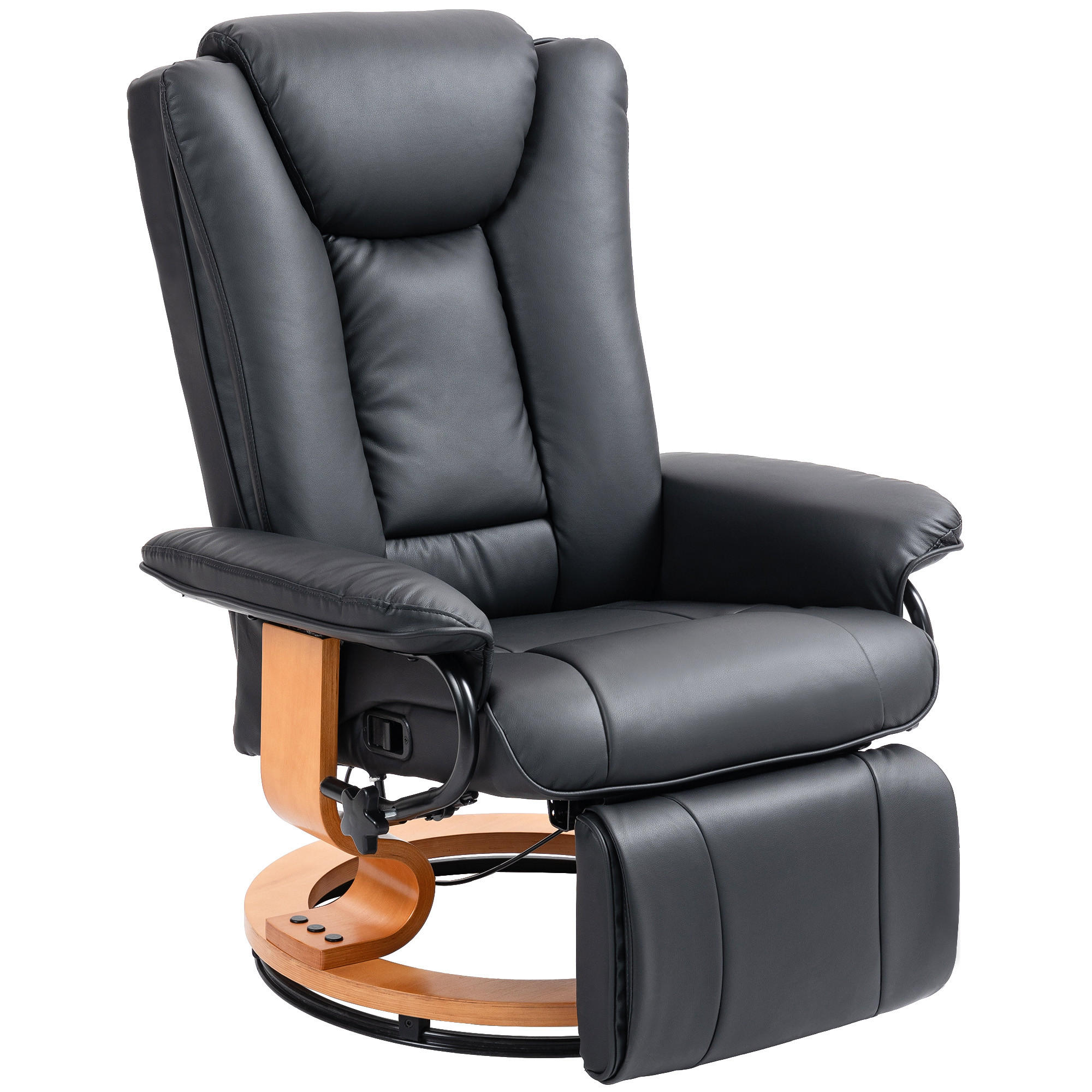 RELAXSESSEL, Kunstleder, Schwarz - Schwarz, Leder (88/103/78cm) - HOMCOM